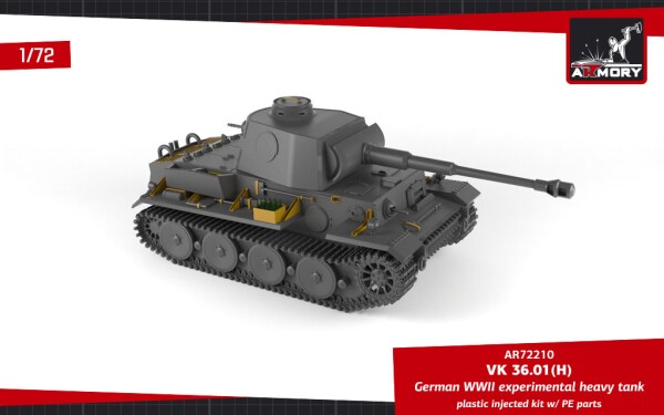 Сборная модель 1/72 Немецкий экспериментальный тяжёлый танк VK 36.01(H) Armory Models Group 72210 детальное изображение Бронетехника 1/72 Бронетехника