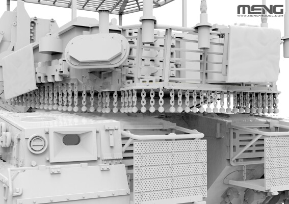 Збірна модель 1/35 Танк Меркава Mk.4M з решітчастою бронею на даху Meng TS-056 детальное изображение Бронетехника 1/35 Бронетехника