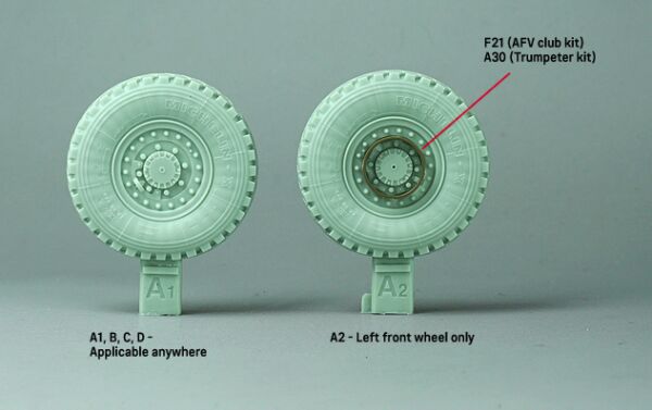 US M1126 Stryker XZL Sagged wheel set 2 for Stryker series детальное изображение Смоляные колёса Афтермаркет