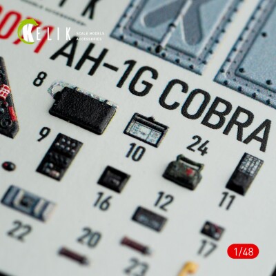 AH-1G 3D interior decal for ICM/SpecialHobby kit 1/48 KELIK K48071 детальное изображение 3D Декали Афтермаркет