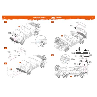 Збірна модель 1/35 Автомобіль Т2 1967 року (автобус) AK-interactive 35022 детальное изображение Автомобили 1/35 Автомобили