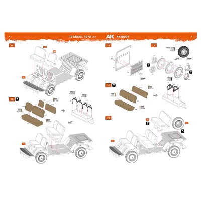 Збірна модель 1/35 Автомобіль Т2 1972 (фургон) AK-interactive 35024 детальное изображение Автомобили 1/35 Автомобили