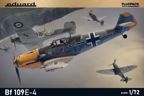 Scale model 1/72 Aircraft Messerschmitt Bf 109E-4 Profipack Edition Eduard 7055 детальное изображение Самолеты 1/72 Самолеты