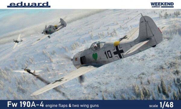 Збірна модель 1/48 Літак Focke Wulf 190A-4 із заслонками двигуна Weekend Edition Eduard 84117 детальное изображение Самолеты 1/48 Самолеты