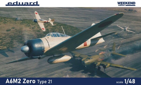 Збірна модель 1/48 Літак A6M2 Zero Тип 21 Weekend Edition Eduard 84189 детальное изображение Самолеты 1/48 Самолеты