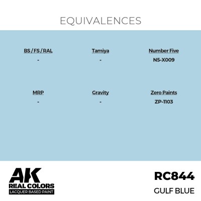 Акриловая краска на спиртовой основе Gulf Blue / Голубой Залив АК-интерактив RC844 детальное изображение Real Colors Краски