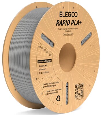 Пластик ELEGOO RAPID PLA+ Filament Ø1.75мм &quot;Grey&quot; (сірий) 1кг детальное изображение Филаменты 3D печать