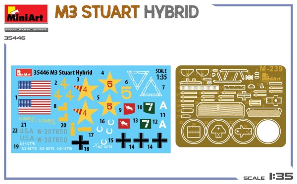 Сборная модель 1/35 Танк M3 Stuart Hybrid MiniArt 35446 детальное изображение Бронетехника 1/35 Бронетехника