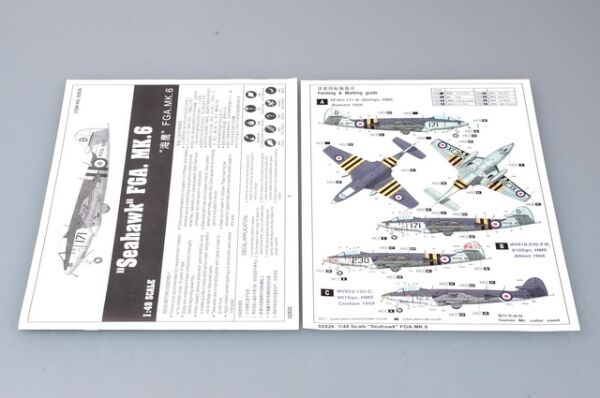 Збірна модель 1/48 Літак “Seahawk” FGA.MK.6 Trumpeter 02826 детальное изображение Самолеты 1/48 Самолеты