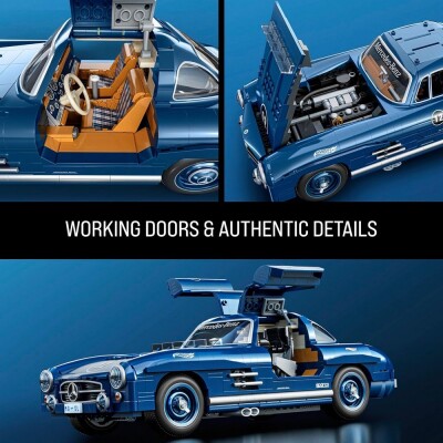 Преміум машинка-конструктор Hot Wheels Brick Shop Mercedes-Benz 300 SL (HWW25) детальное изображение Hot Wheels 