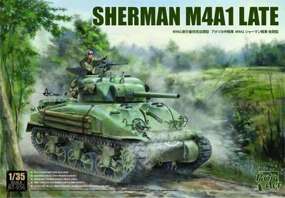 Збірна модель 1/35 Танк Шерман М4А1 пізній Border Model BT-056 детальное изображение Бронетехника 1/35 Бронетехника