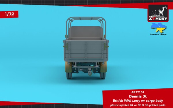 Сборная модель 1/72 Британский грузовик Dennis 3t времён Первой мировой войны с бортовым кузовом детальное изображение Автомобили 1/72 Автомобили