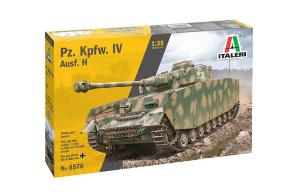 Збірна модель 1/35 Танк Pz. Kpfw. IV Ausf. H Italeri 6578 детальное изображение Бронетехника 1/35 Бронетехника