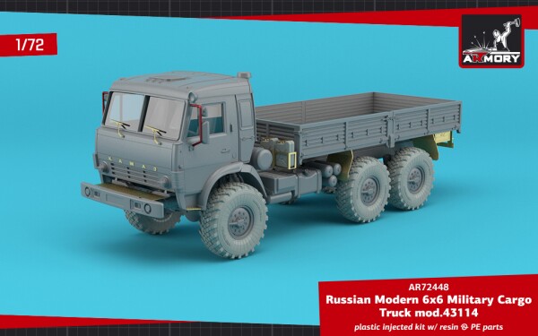 Збірна модель 1/72 Пострадянський вантажний автомобіль 6×6, мод. 43114 Armory Models Group AR72448-R детальное изображение Автомобили 1/72 Автомобили