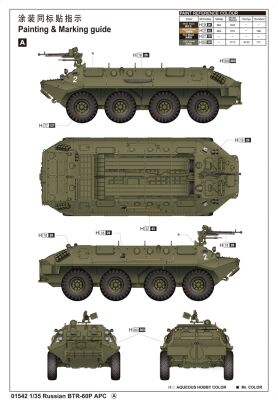 Сборная модель бронетранспортера BTR-60P APC детальное изображение Бронетехника 1/35 Бронетехника