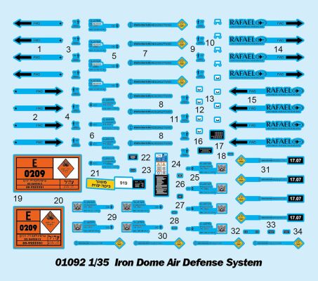 Scale model 1/35 Iron Dome Air Defense System Trumpeter 01092 детальное изображение Зенитно ракетный комплекс Военная техника