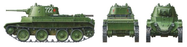 Scale model 1/35 Soviet tank BT-7 model 1937 Tamiya 35327 детальное изображение Бронетехника 1/35 Бронетехника