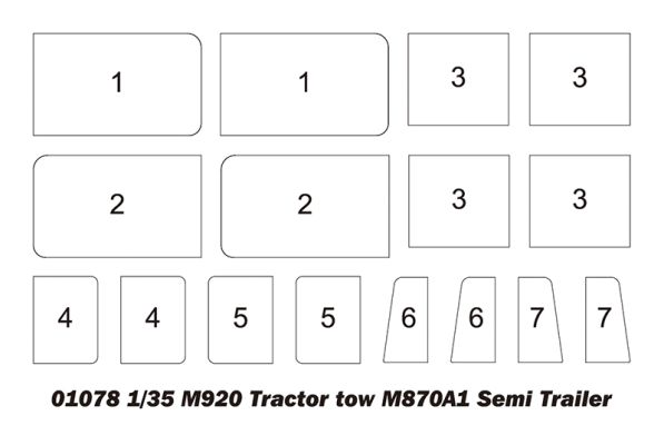 Scale model 1/35 M920 Tractor tow M870A1 Semi Trailer Trumpeter 01078 детальное изображение Автомобили 1/35 Автомобили