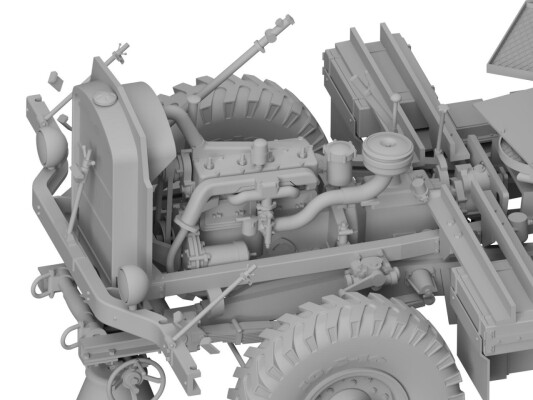 Сборная модель 1/35 Британский грузовик с пулеметом Morris Bofors C9/B Late времен Второй мировой детальное изображение Автомобили 1/35 Автомобили