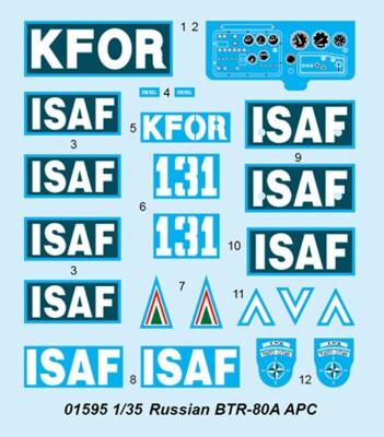 Scale model 1/35 BTR-80A Trumpeter 01595 детальное изображение Бронетехника 1/35 Бронетехника