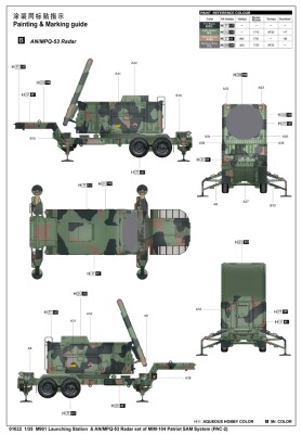 Збірна модель 1/35 ЗРК M901 Patriot &amp; AN/MPQ-53 Trumpeter 01022 детальное изображение Зенитно ракетный комплекс Военная техника