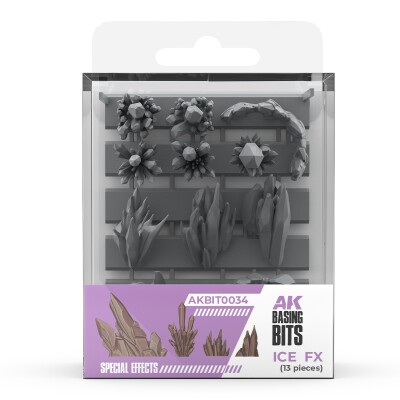 Набір 1/35 Ефект льоду - Елементи основи (3D-друк / 13 шт.) AK-Interactive AKBIT0034 детальное изображение Наборы деталировки Диорамы