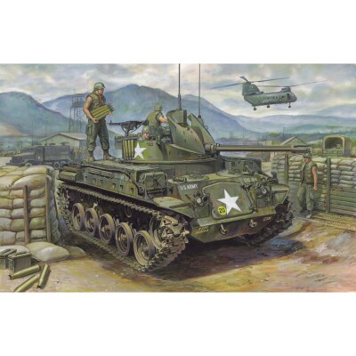 Scale model 1/35 tank M42A1 AFV Club AF35042 детальное изображение Бронетехника 1/35 Бронетехника