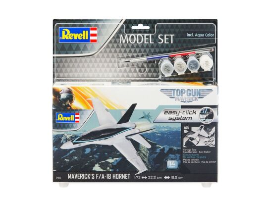 Стартовий набір для моделізму Літака Top Gun Maverick's F / A-18 Hornet Easy Click 1/72 Revell 64965 детальное изображение Самолеты 1/72 Самолеты