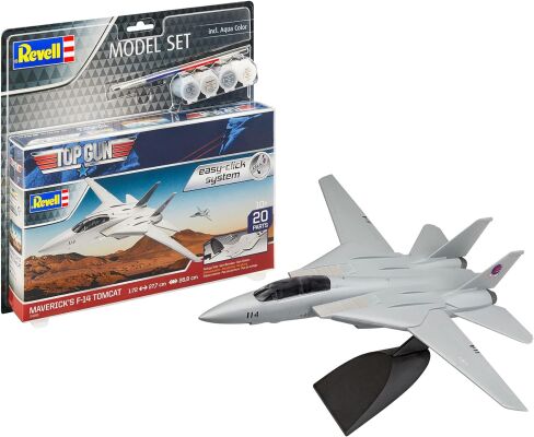 Стартовий набір для моделізму Літака Top Gun Maverick's F-14 Tomcat Easy-Click Aircraft Model Kit 1/72 Revell 64966 детальное изображение Самолеты 1/72 Самолеты