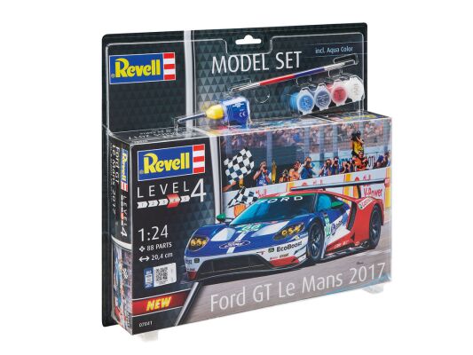 Стартовый набор для моделизма автомобиля Model Set Ford GT - Le Mans Revell 67041 1/24 детальное изображение Автомобили 1/24 Автомобили