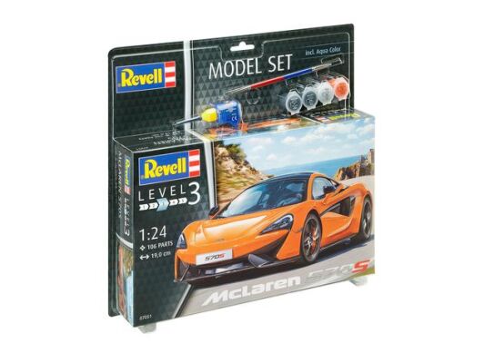 McLaren 570S car model starter kit, 1:24, Revell 67051 детальное изображение Автомобили 1/24 Автомобили