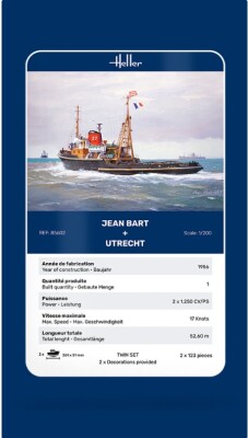 Сборная модель 1/200 Буксир Jean Bart + Utrecht Хеллер 85602 детальное изображение Флот 1/200 Флот