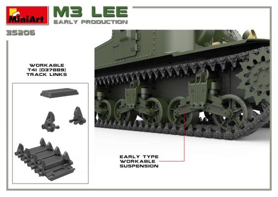 M3 &quot;Lee&quot; EARLY RELEASES. WITH INTERIOR детальное изображение Бронетехника 1/35 Бронетехника