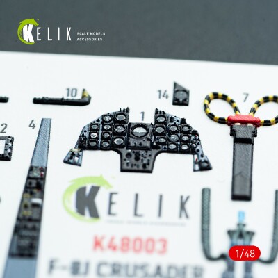 F-8J Crusader 3D декаль інтер'єр для комплекту Hasegawa 1/48 KELIK K48003 детальное изображение 3D Декали Афтермаркет