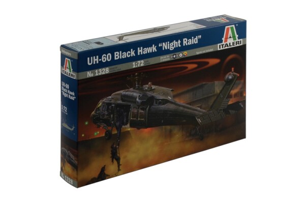 Збірна модель 1/72 Вертоліт UH - 60 Black Hawk &quot;Night Raid&quot; Italeri 1328 детальное изображение Вертолеты 1/72 Вертолеты