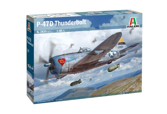 Збірна модель 1/48 Літак P-47D Thunderbolt Italeri 2835 детальное изображение Самолеты 1/48 Самолеты