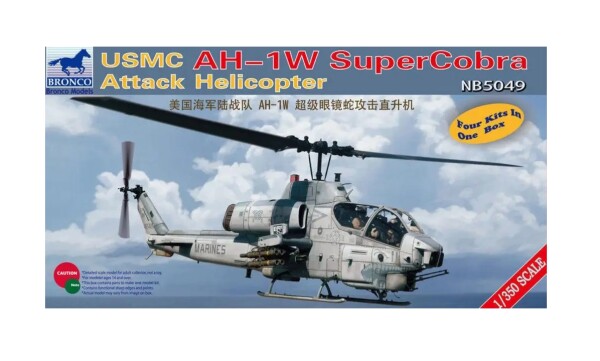 Збірні моделі 1/350 гелікоптерів USMC AH-1W Super Cobra Bronco NB5049 детальное изображение Вертолеты 1/350 Вертолеты