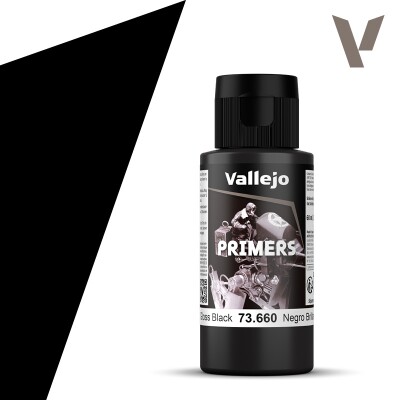 Грунт Глянцевый черный для металликов (Gloss Black) 60мл Vallejo VAL 73660 детальное изображение Грунтовки Модельная химия