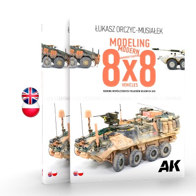 Book &quot;Modeling of modern combat armored vehicles 8x8&quot; AK-interactive AK130017 детальное изображение Обучающая литература Книги