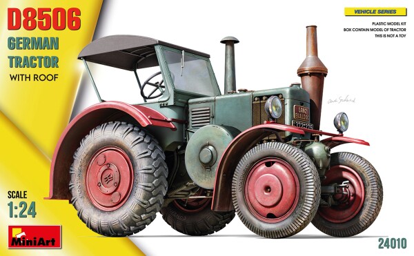 Scale model 1/24 German tractor D8506 with roof MiniArt 24010 детальное изображение Автомобили 1/24 Автомобили