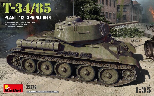 Збірна модель 1/35 Танк Т-34/85 весна 1944 р. Miniart 35379 детальное изображение Бронетехника 1/35 Бронетехника