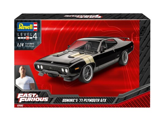 Збірна модель 1/24 Fast &amp; Furious - Dominic's 1971 Plymouth GTX Revell 07692 детальное изображение Автомобили 1/24 Автомобили