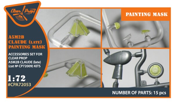 Маска для покраски модели 1/72 A5M Claude (последняя версия) из "yellow kabuki paper" Clear Prop детальное изображение Наборы деталировки Афтермаркет