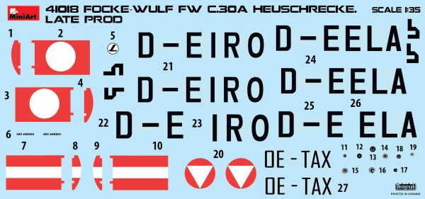 Сборная модель 1/35 FOCKE-WULF FW C.30A Grasshopper. (Позднее производство) Miniart 41018 детальное изображение Вертолеты 1/35 Вертолеты