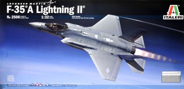 Сборная модель 1/32 самолет F-35A Lightning II Италери 2506 детальное изображение Самолеты 1/32 Самолеты