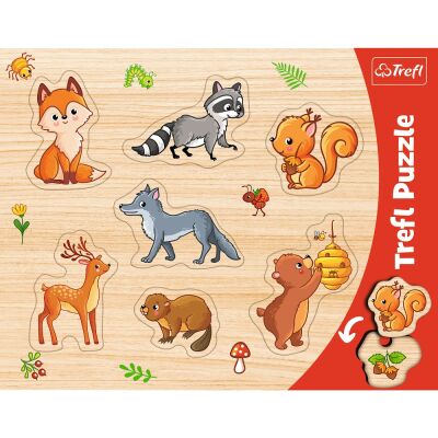 Frame puzzles: Forest animals 7pcs детальное изображение Наборы пазлов Пазлы