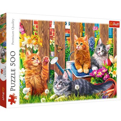 Puzzle Cats in the garden 500pcs детальное изображение 500 элементов Пазлы