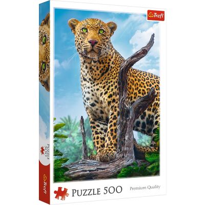 Пазли Дикий леопард 500шт детальное изображение 500 элементов Пазлы