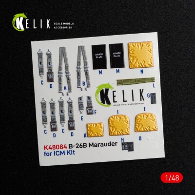 B-26B Marauder 3D interior decal for ICM kit 1/48 KELIK K48084 детальное изображение 3D Декали Афтермаркет