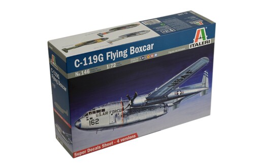 Збірна модель 1/72 Літак C-119G FLYING BOXCAR Italeri 0146 детальное изображение Самолеты 1/72 Самолеты